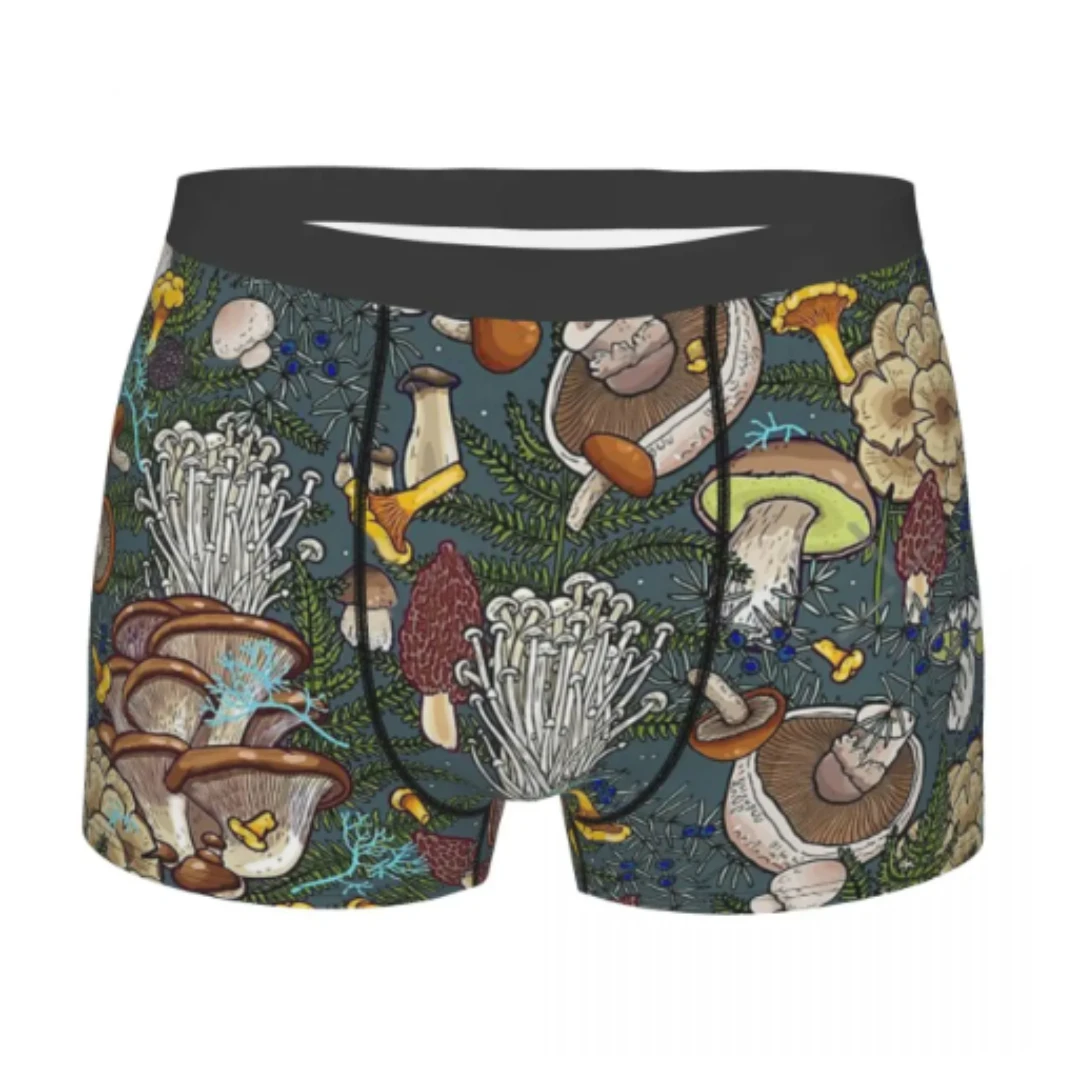 

Meme Mushroom Mushrooms Forest Underpants Cotton Panties Men's Underwear Sexy Shorts Boxer Briefs