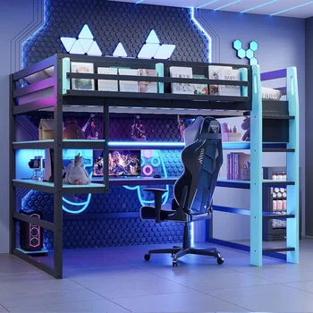 Gaming Loft Bed Desk 1