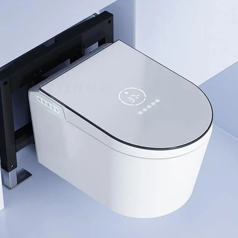 

Wall-Hung Intelligent Toilet Bowl Bidet Wall Mounted Smart Toilet for Bathroom Tankless Heated Seat Electric Elongated In Wall