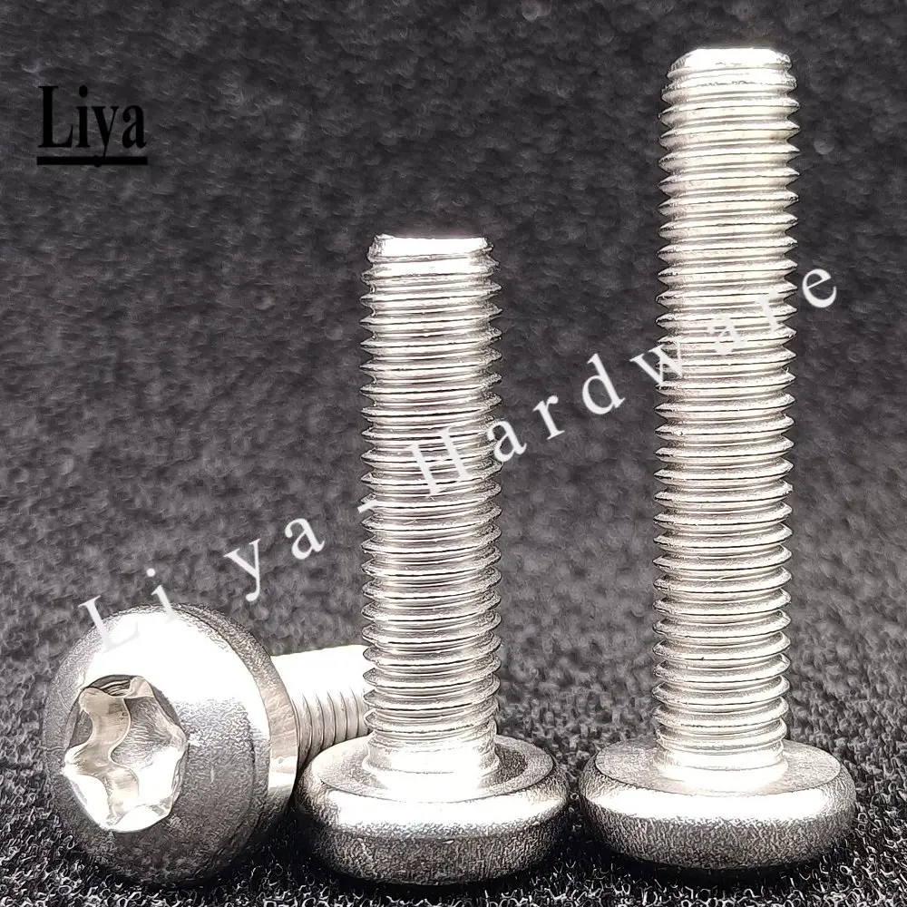 Torx 둥근 머리 나사 GB2672 M2 M2.5 M3 M4 M5 M6 6 로브 316 스테인레스 스틸 팬 헤드, torx 기계 보안 나사