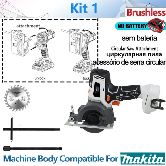 20V Cordless Brushless Electric Drill Circular saw for electric wood