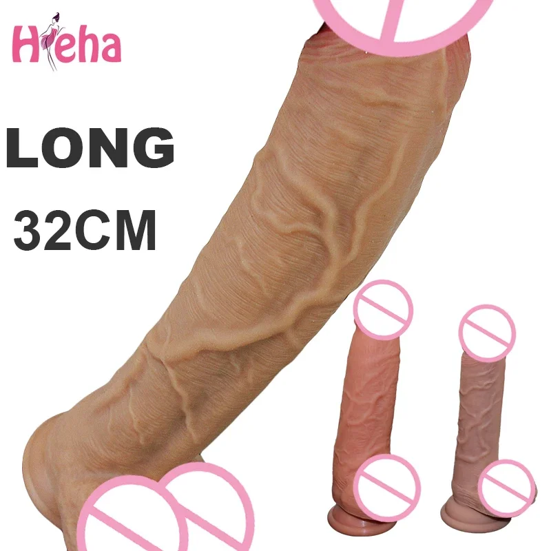 Big Dildo Erotic Soft Double-layer Silicone Long Dildos Realistic Penis Suction Cup Dick For Anal Orgasm Adult Sex Toy For Woman sex toys