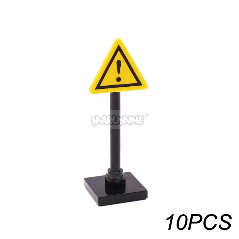 Traffic Road Sign Light & City Street View Building Accessories Kit