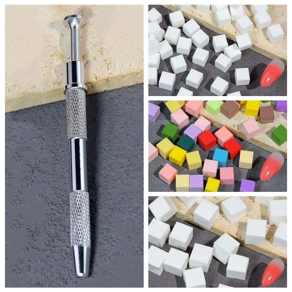 

20/50Pcs Manicure Tool Nail Gradient Sponge Nail Transfer Stamp Foam Coloring Stamping Sponge Grab Pen Sponge Square Shape