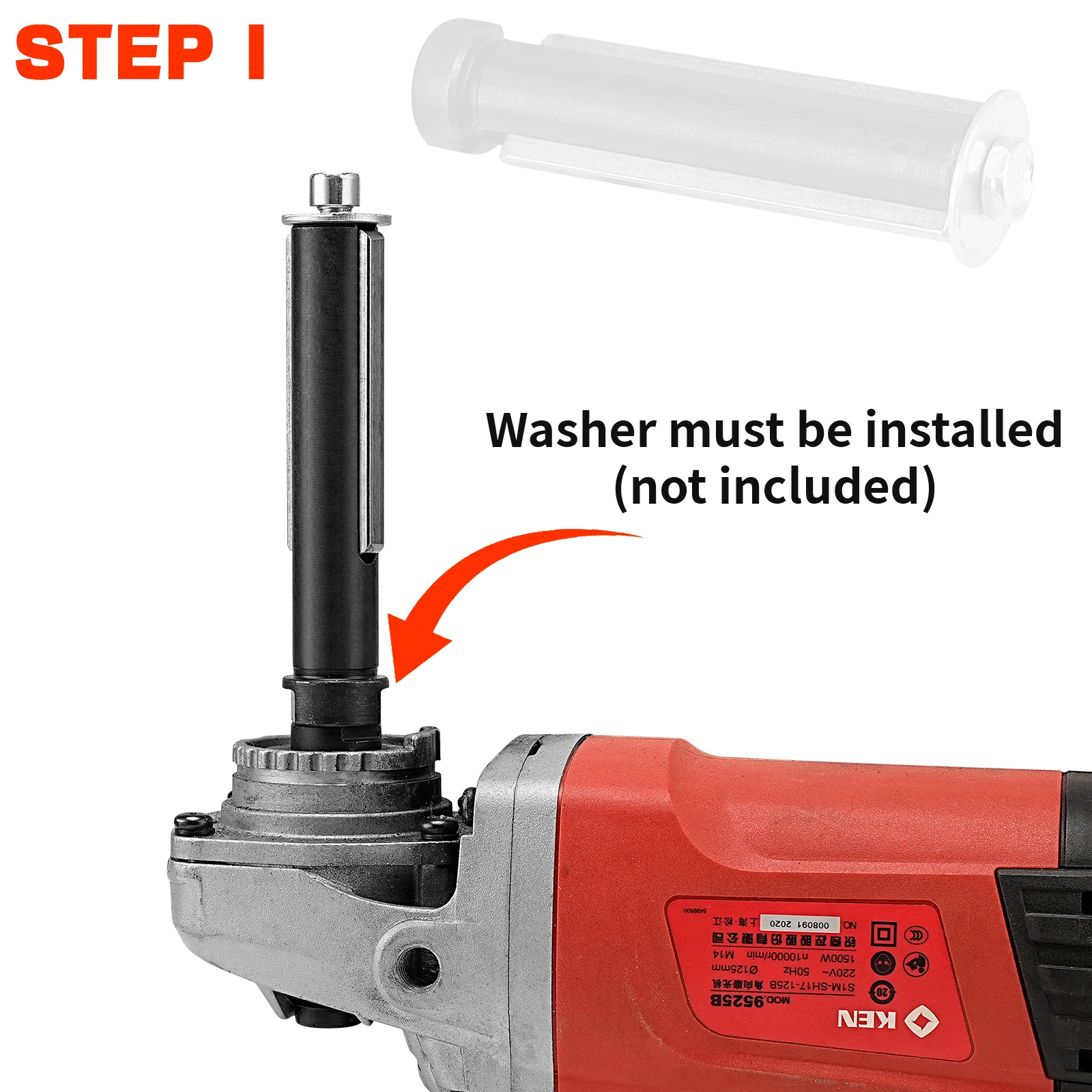 SIFANG Winkelschleifer Hand Linear Roller Polierzubehör Seitengriff Adapter Schutzhülle – Detail 5