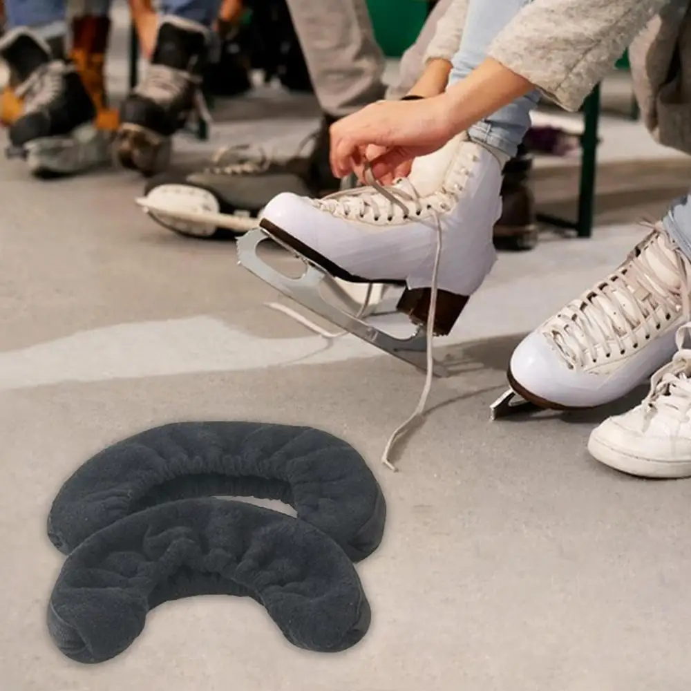 Description Picture 3 of itemIce Skate Cover towel Figure skate covers protect the blades 1 Pair Ice Skating Guards prolong sharpening time for ice hockey