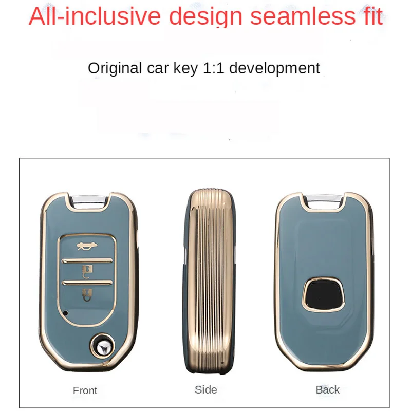 Cover chiate/telecomando per Honda Civic Accord FIT XRV VEZEL CITY JAZZ Odyssey 3 pulsanti borse Fob accessori portachiavi conchiglia - Sdc680d22102443059b3fac40c9cf1b83J