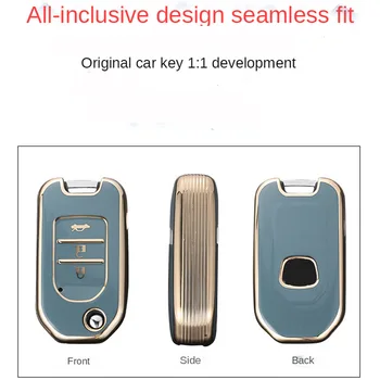 Cover chiate/telecomando per Honda Civic Accord FIT XRV VEZEL CITY JAZZ Odyssey 3 pulsanti borse Fob accessori portachiavi conchiglia - Copertura della cassa chiave dell automobile per Honda Civic Accord FIT XRV VEZEL CITY JAZZ