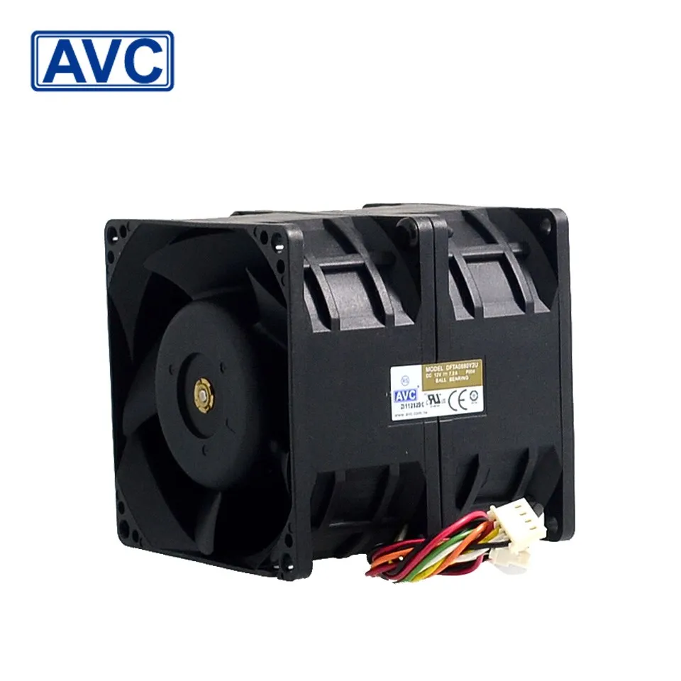 New Muslimex 12V 7.2A 8080 Dual Motor Car Booster Fan Violence 80*80*80Mm Per Avc