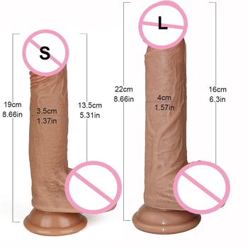 7/8 Inch Huge Realistic Dildo Soft Silicone Penis Dong with Suction Cup for Women Masturbation Lesbain Sex Toy Skin Feeling Dick 3