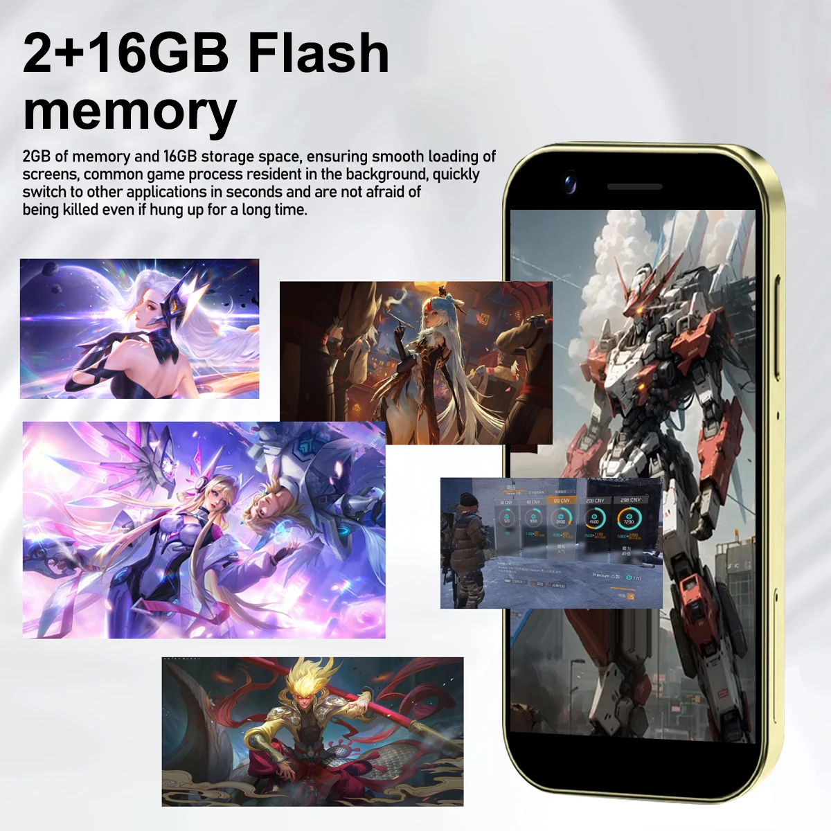 FUFFI-S24U,Mini Phone,3.5 inch,16GB ROM,2GB RAM,Google Play Store,2250mAh Battrey,Smartphone Android,Dual SIM,2+8MP,Cellphones 5