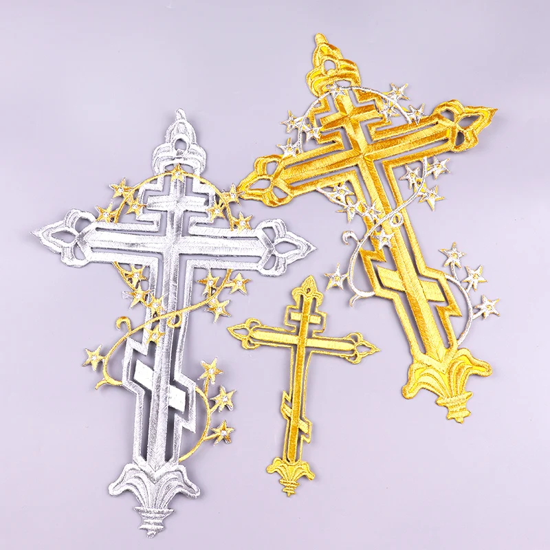 JKJF 12 stuks kruispatches, opstrijkplaatjes, middeleeuwse gothic, applicatie, borduurwerk, voor kleding, rugzak, schoenen, jas, jeans, hoed, jurk, 6 kleuren