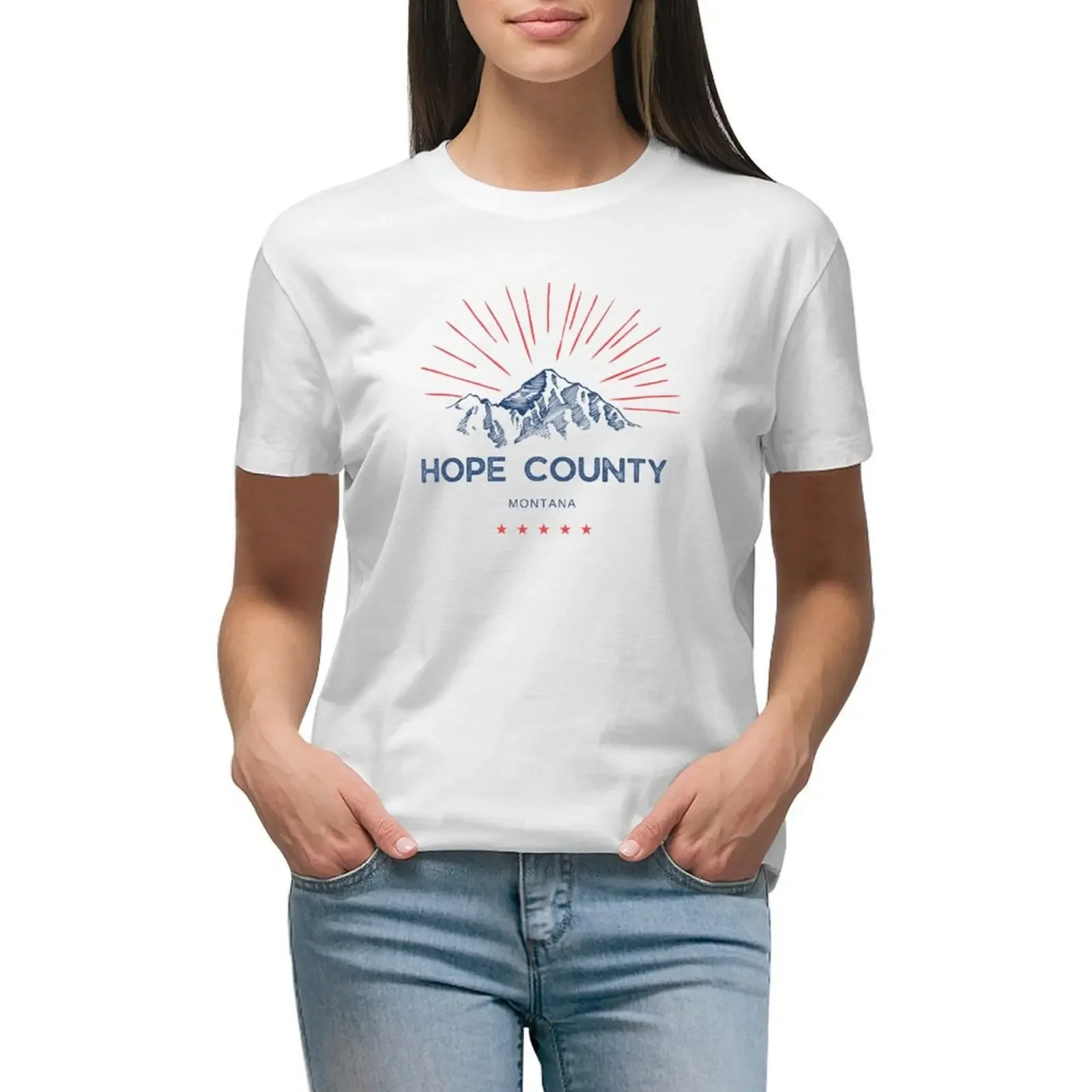 Hope County Cry Far 5 T-Shirt Manica Corta Tee Lady Clothes Abbigliamento Donna Moda Coreana