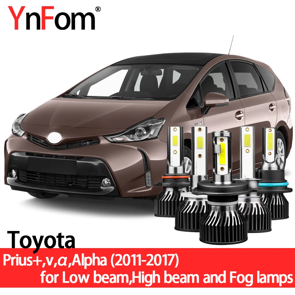 Ynfom Toyota Special Led Headlight Bulbs Kit For Prius + V Α Alpha