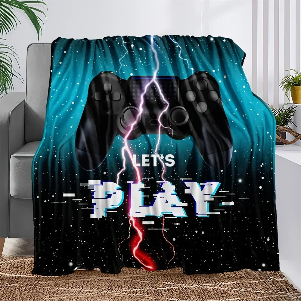 극세사 게임 패턴 3D 프린트 담요, 슈퍼 소프트 던지기 담요, 침대 소파 침대보 장식, 겨울 따뜻한 이불