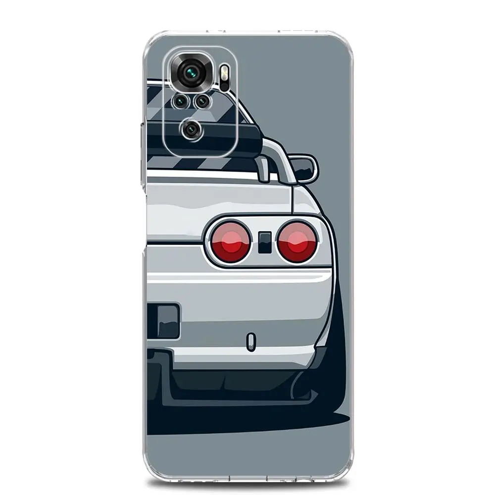 JDM Sports Car Design Clear Phone Case - Sleek Protective Cover