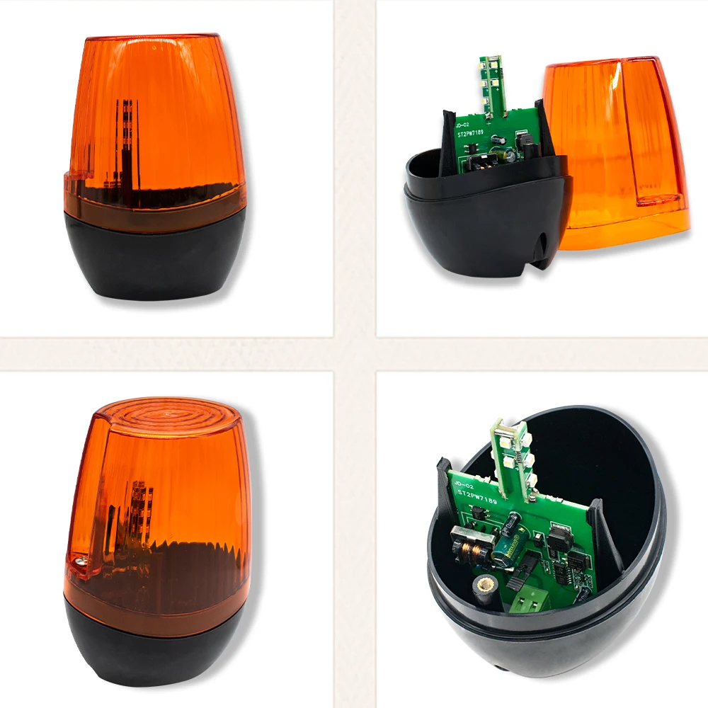 Signal Strobe Flashing Lamp LED Gate Flashing Light Alarm DC 12V or 24V For Swing Sliding Gate Opener/Barrier emergency warning lamp warning beacon light warning light security flashing light