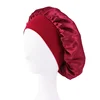 Satin Wide Brim Nightcap Shower Caps Silk Bonnet Elastic Soft Band Styling Cap Soft Silk Sleep Cap Bathroom Products 5