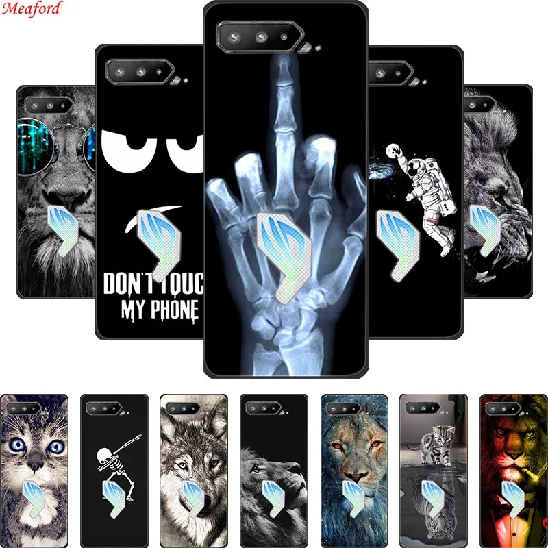 Per Asus Rog Phone 5 Cover Posteriore Custodia Paraurti Nero Coque Custodia Morbida In Silicone Per Asus Rog Phone 5 Case Rog Phone5 5S Funda
