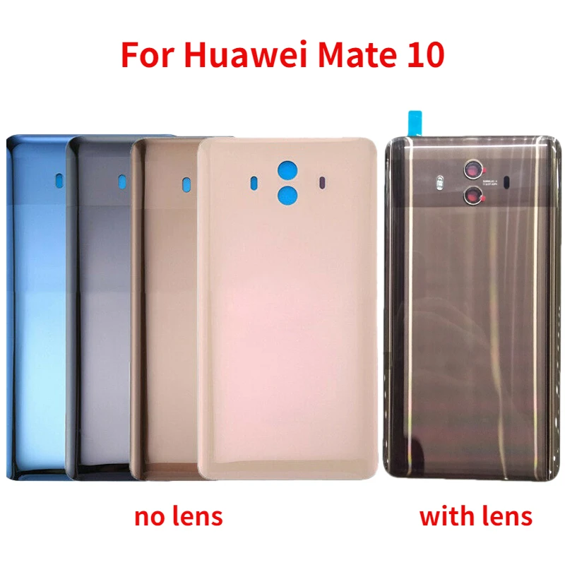 

New Back Glass For Huawei Mate 10 Back Battery Cover Panel Rear Door Housing Case with Adhesive Replacemt Parts