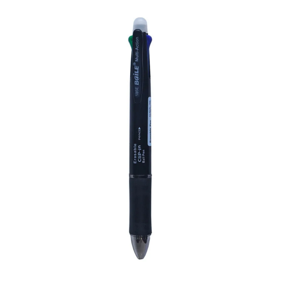 5-in-1 지울 수 있는 다기능 펜 ? 0.7mm 젤 + 0.5mm 연필, 학교 및 사무실 필기 문구용 리필 가능 색상 4개