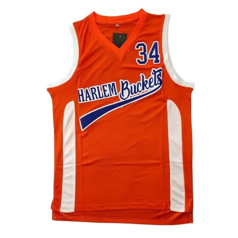 thumbnail image 1 of Película n.° 2, n.° 34, camiseta de baloncesto bordada del tío Drew, camisetas sin mangas individuales de color naranja para deportes al aire libre para hombre, costura, 1 of 5