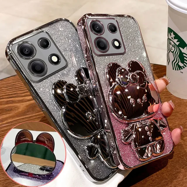 Rabbit Makeup Mirror Holder Phone Case For Infinix Note 40 30 20 Peo Smare 8 7.jpg