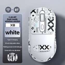 Warvank X8 Rechargeable Wireless Gaming Mouse with 500mAh Battery (X8 Dual Mode W)