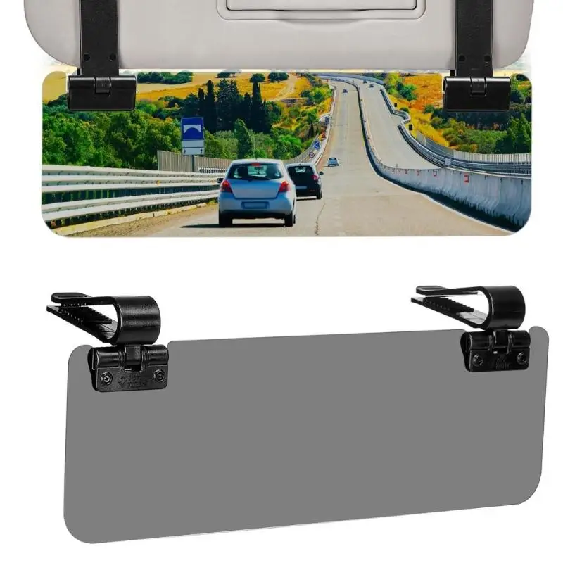 02DE Filtro luce anteriore per pannello parasole auto, estensione colorata a clip con angolo regolabile e ampia copertura per