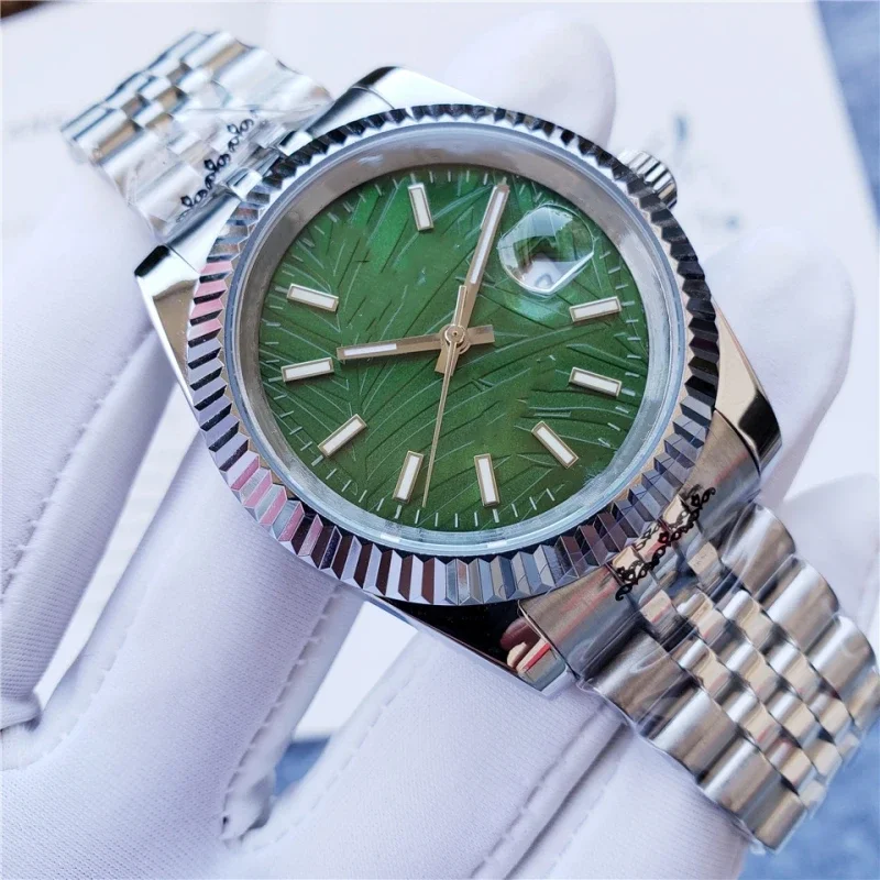 

2023 Men's Top Automatic Machinery Luxury New 40mm Green Palm Stereotext Stainless Steel Classic Brand Watch