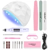 LINMANDA Manicure Set with Mini 802 Nail Lamp Kit Nail Care Accessories Set Handheld Pen Sander Polishing Block Manicure Tools 1
