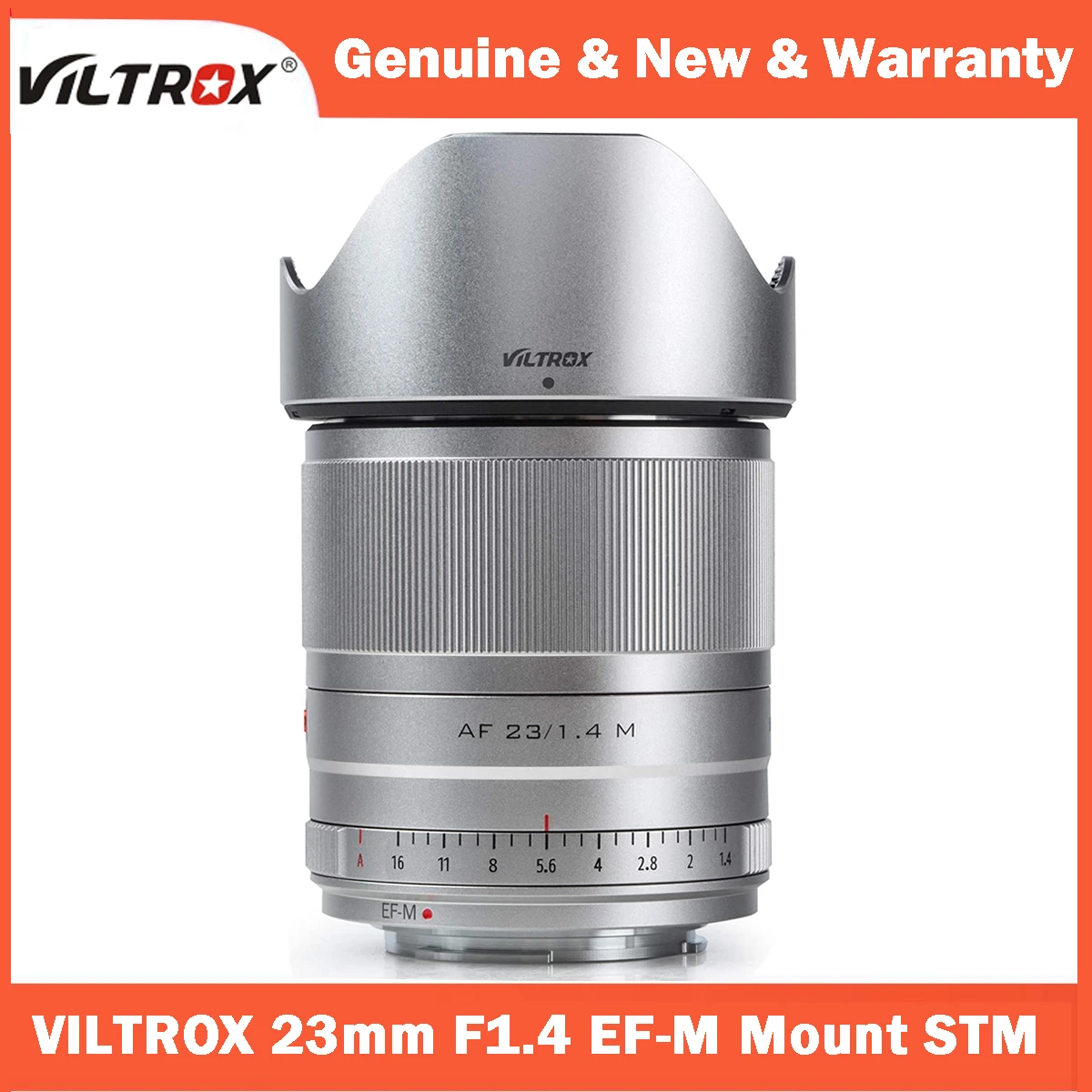 

VILTROX 23mm F1.4 EF-M Mount STM Autofocus Lens Large Aperture APS-C Lens for Canon EOS-M Mount M50 Mark II M200 M10 M100 M3 M5