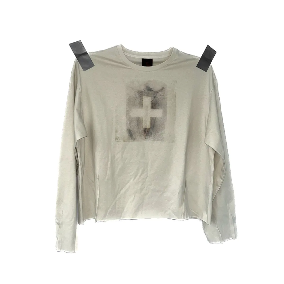 No E MosennoE Redemption Cross Print Pleated ort Wide Fit Thin