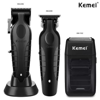 Kemei KM-2296, KM-2299, KM-1102 Professional Hair Clipper Kit – Cordless Electric Shaver for Men 1