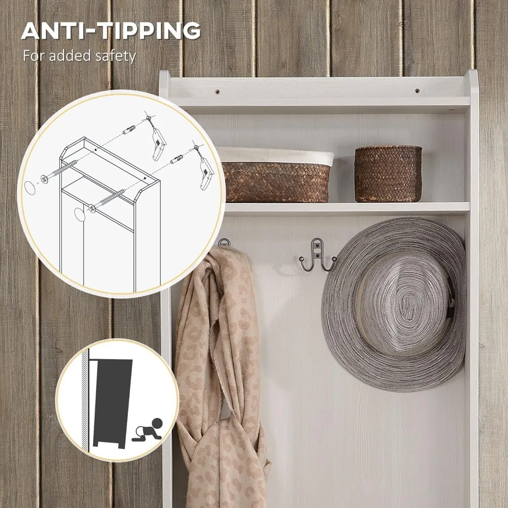 narrow hall tree with shoe storage bench, rustic entryway bench with coat rack, accent coat tree with storage shelves for hallw