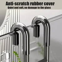 Stainless Steel Over Glass Door Shower Door Back Shower Towel Rack S-Shape Bathroom Bathrobe Hanger Holder Hooks 2