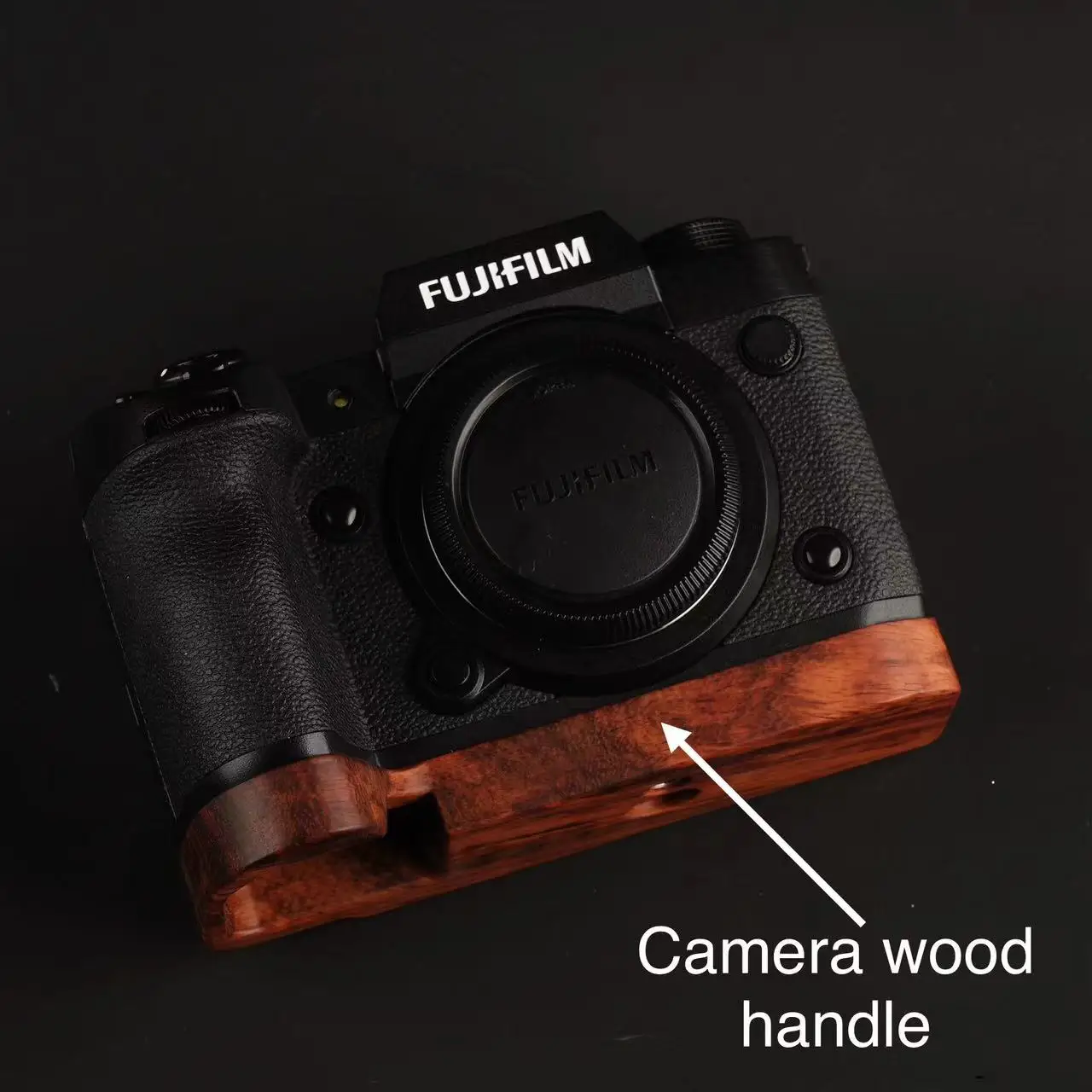 Fujifilm Xh2 Xh2S Legno Massello Legno Di Sandalo Rosso Grigio Manico In Legno Di Ebano Impugnatura Protegge La Base Design Ultraleggero