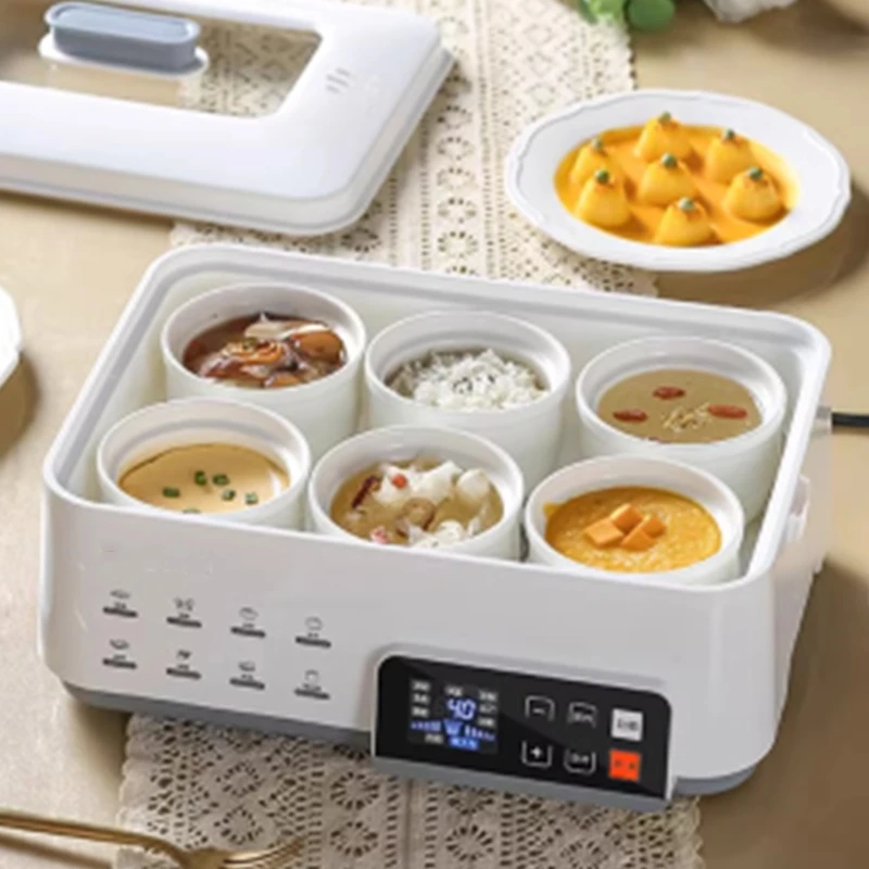 Electric Steamer Ceramic Stew Pot Household Automatic Household Three-layer Cooking Stew Pot
