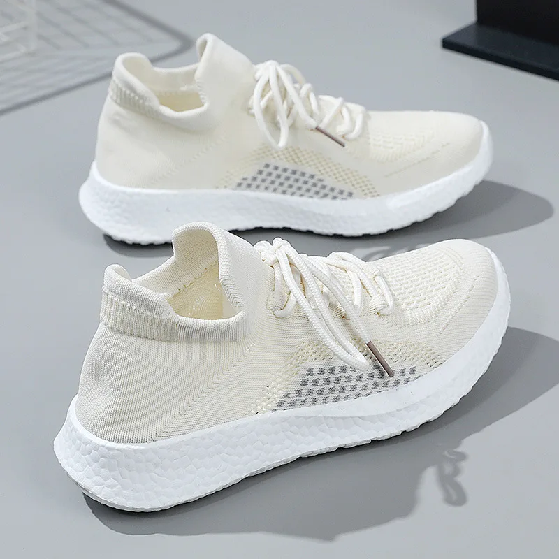 New Ladies Fashion Sneakers Women Sock Shoes Student Casual Loafers Breathable Lightweight Woman Sports Shoes Outdoor Training