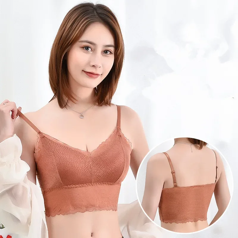 Lace Bralette With Removable Pads Wireless Bra For Women Summer_voghion.com