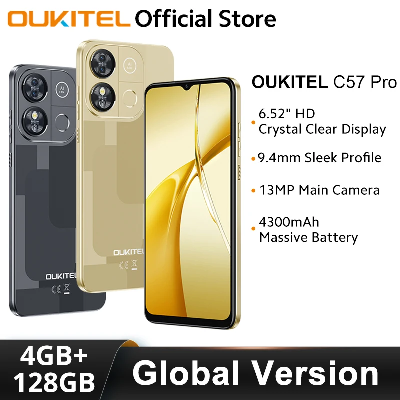 OUKITEL C57 Pro ゴールド 16(4+12)GB+128GB Oukitel C57 Pro 128GB 4G - Dleel com Your Way to Excellence