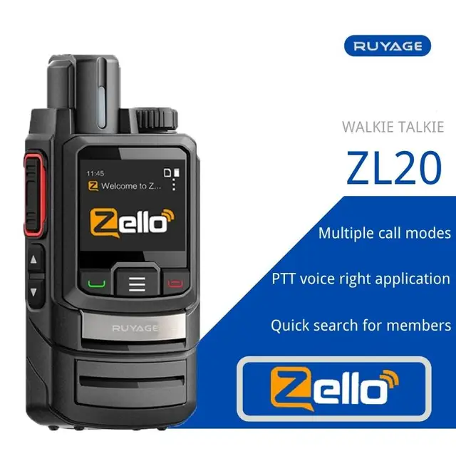 RUYAGE ZL20 Zello Walkie Talkie 4g Radio con Sim Card Wifi Bluetooth a lungo raggio professionale potente Radio bidirezionale 100km 1