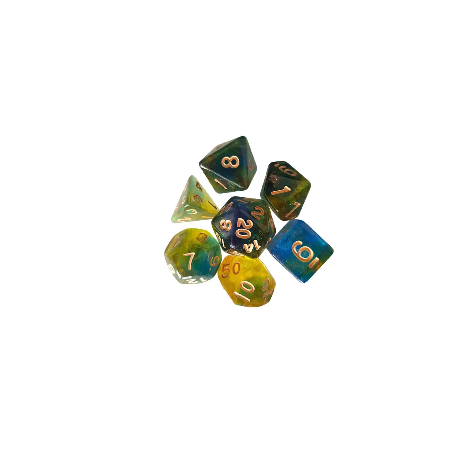 카페 바 역할 놀이 게임 테이블 게임용 다면체 주사위, 파티 선물, D4, D8, D10, D12, D20, 7 개