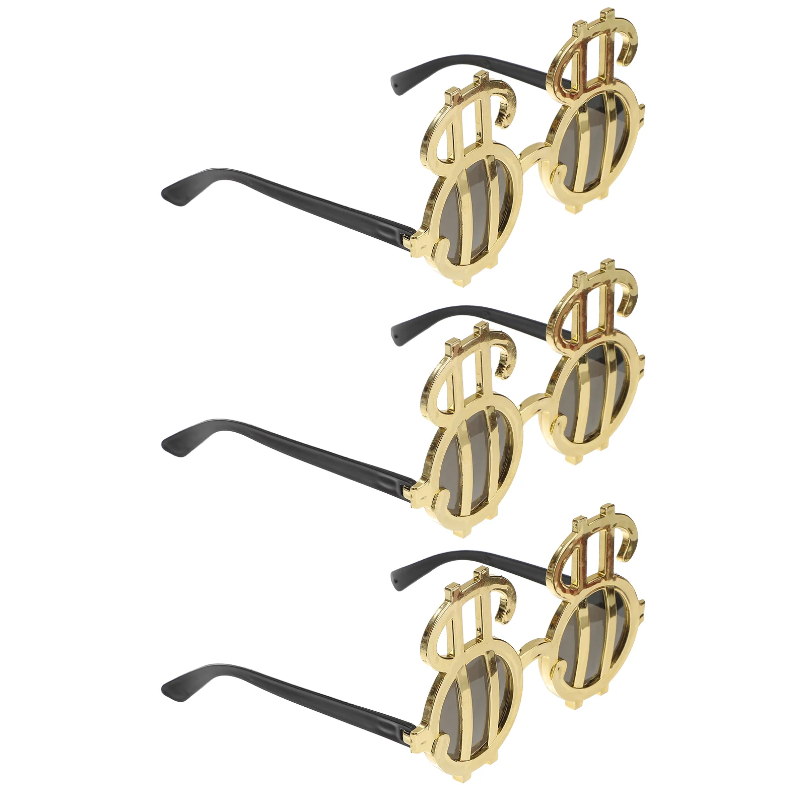

3 Pcs Dollar Shaped Glasses Funny Spectacles Eyeglasses for Festival Party Carnival Square