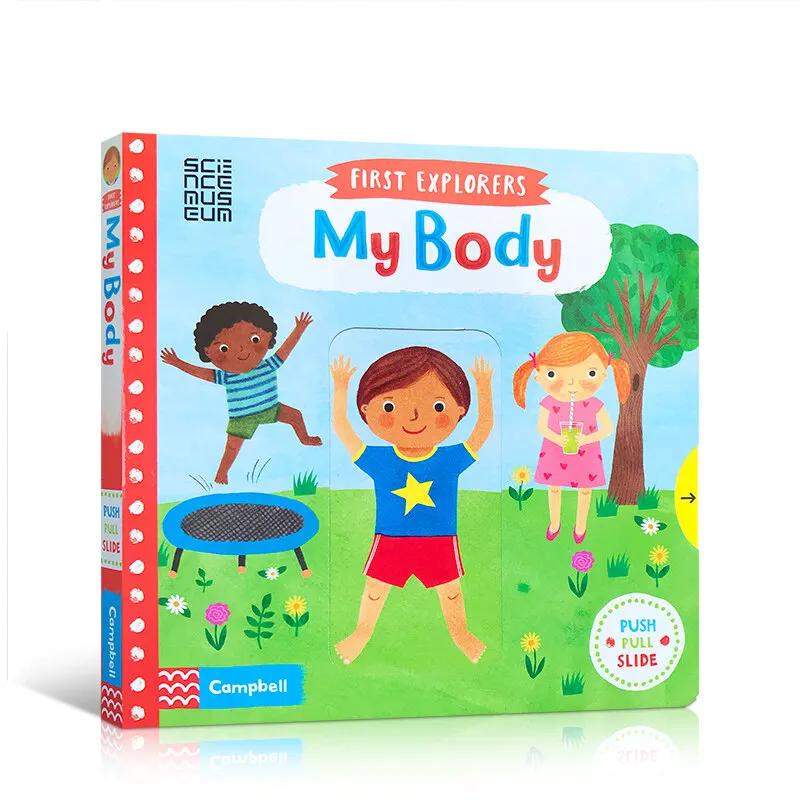 

Milu Original English First Explorers:My Body Agency Operation Book Board Toddler Encyclopedia Children's Toy Hello World