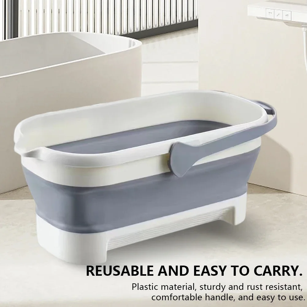 Folding Bucket Collapsible Portable Silicon For Car Washing Fishing Camp Household Cleaning Bathroom Accessory
