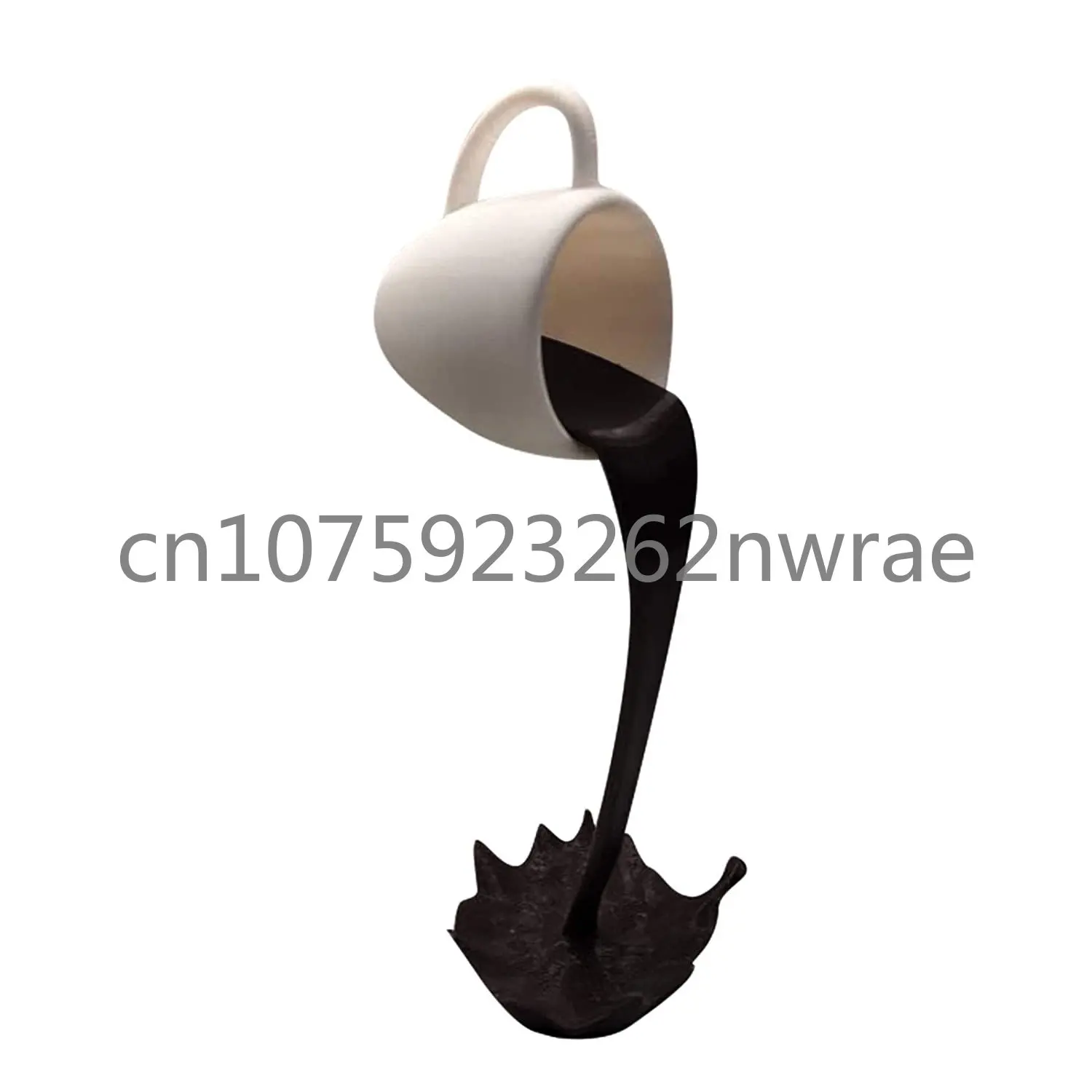 

Floating Coffee Cup Mug Sculpture Kitchen Decor Pouring Spilling Decoration Magic Pouring Splash Coffee Mug Sculpture Art Decor