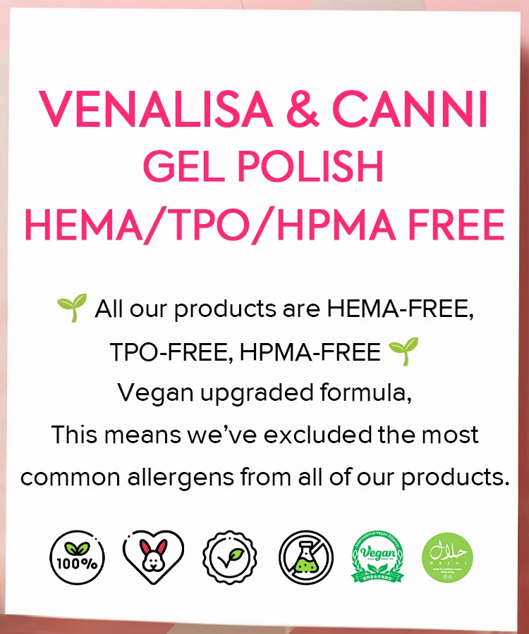 Nail Polish Venalisa Gel Full Coverage Beautiful Color Glitter Matt Tempered Top Coat Soak Off Manicure