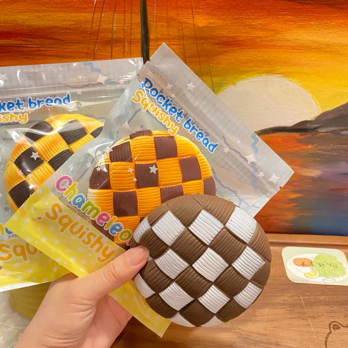 

Squishy Toy Fidget Toy Bread Toast Cookie Dough Squeeze Toy Pocket Bread Dessert Relieve Stress Ball for Kids Brain Training