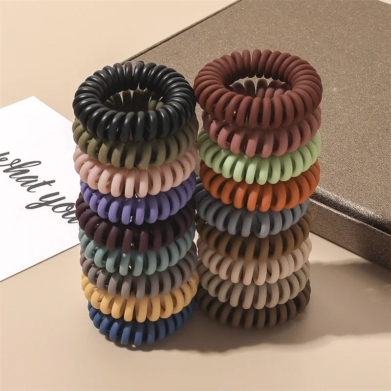 3-Pack Spiral Hair Ties - High Elasticity Bands